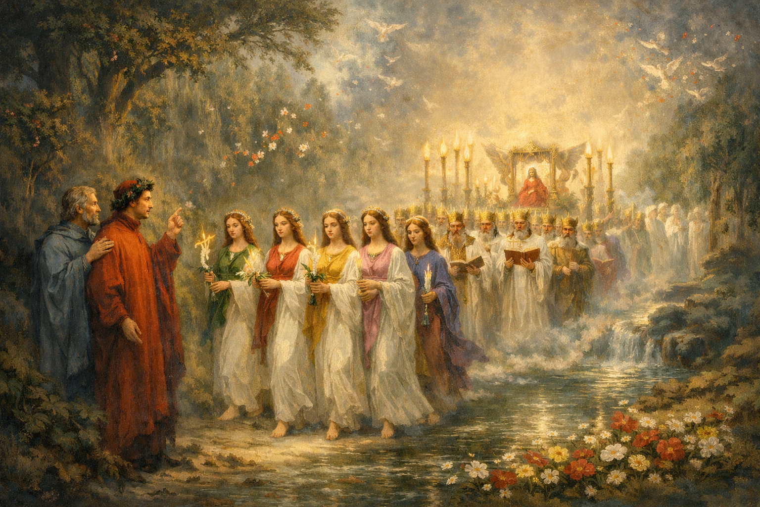 La Divina Commedia – Purgatorio 29: Una visione allegorica alle soglie del Paradiso